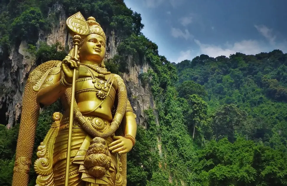 Statue of Murugan at the entrance of Batu Caves Kuala Lumpur