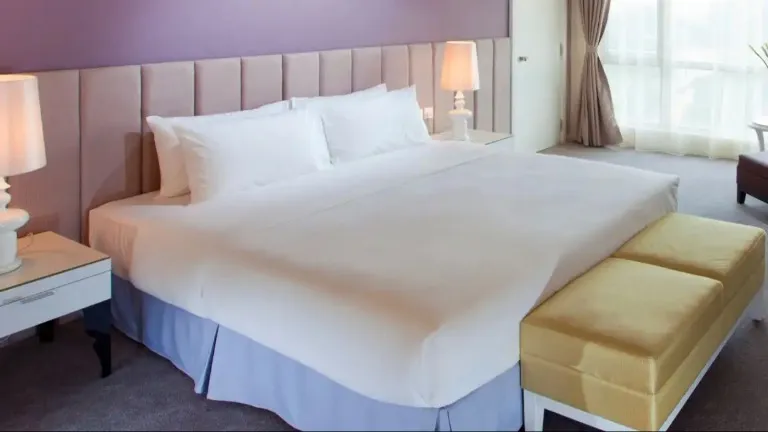 King bed and furnishings at Silka Cheras Deluxe Supreme