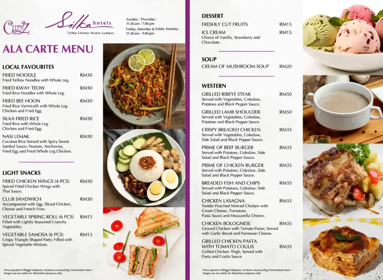Silka Cheras Ala Carte Menu