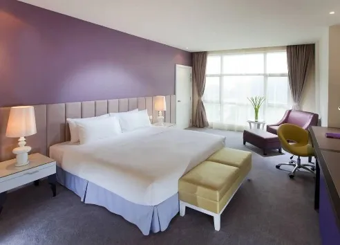 King bed and furnishings at Silka Cheras Deluxe Room