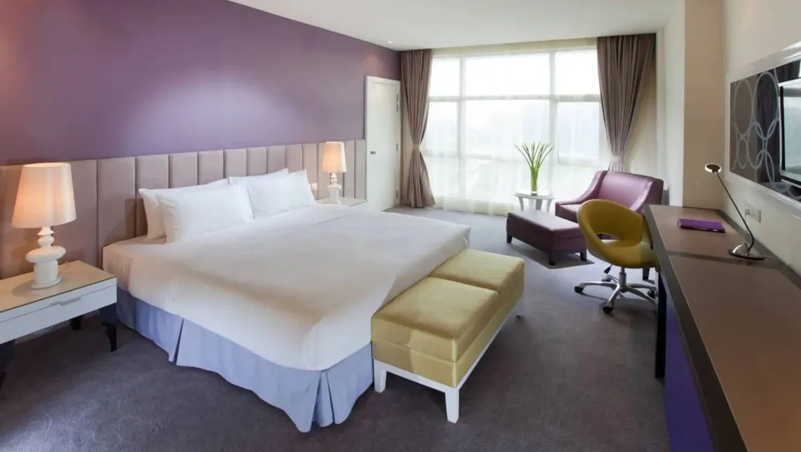 King bed and furnishings at Silka Cheras Deluxe Room