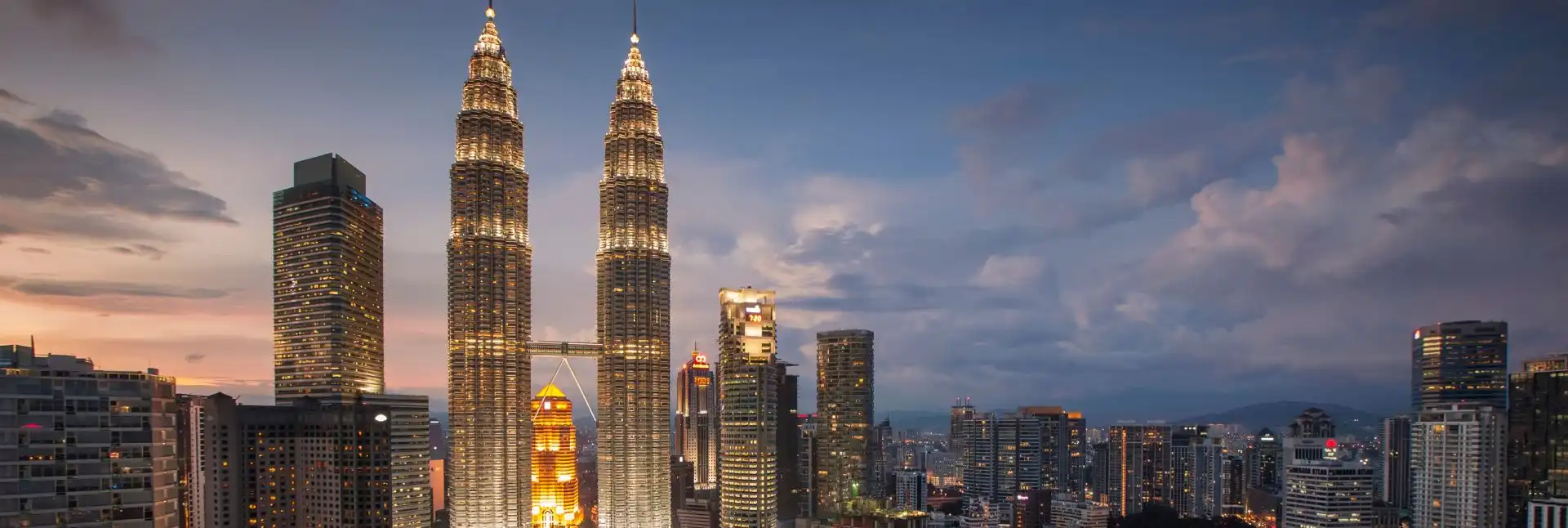 A sky view of Petronas Twin Towers, Cheras Kuala Lumpur