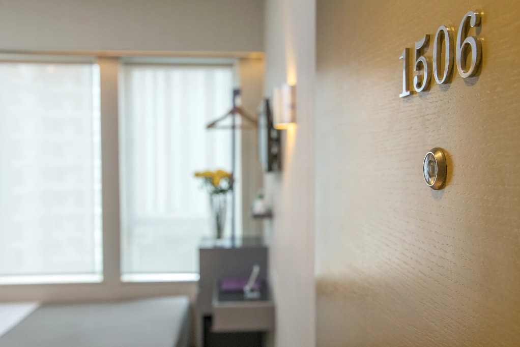 Guestroom and room number sign at Silka Far East Hotel