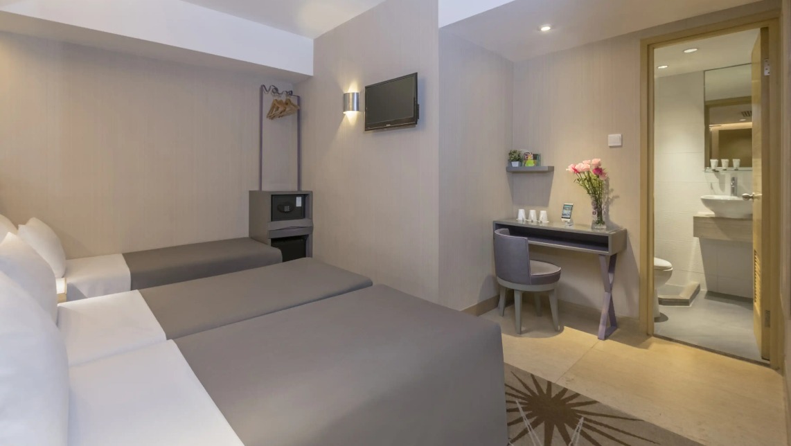 Amenities and interior of Silka Far East Hotel Triple Room