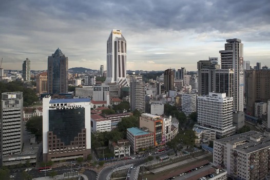 Bird's eye view of Kuala Lumpur with Silka Maytower Hotel