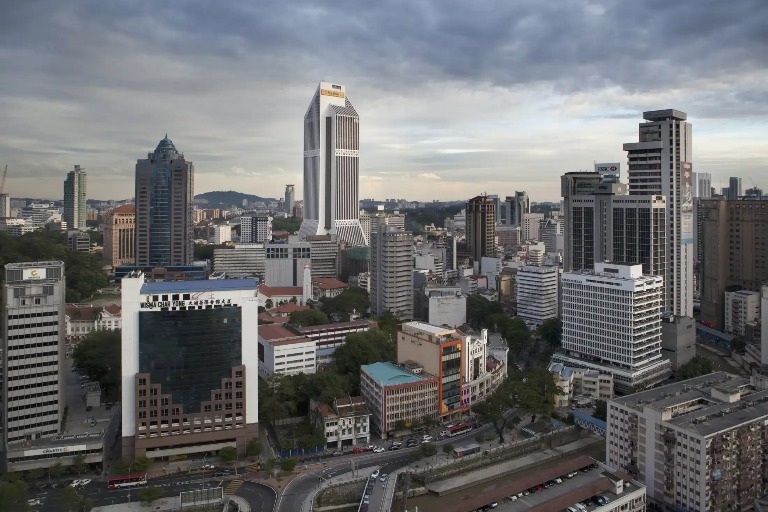 Bird's eye view of Kuala Lumpur with Silka Maytower Hotel