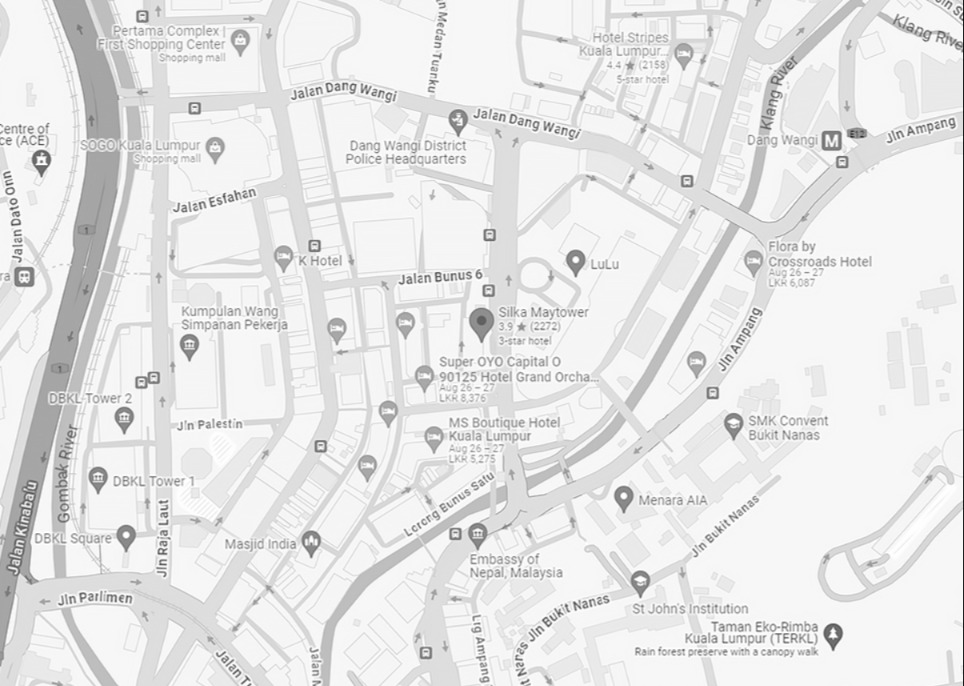 Silka Maytower Hotel, Kuala Lumpur map image