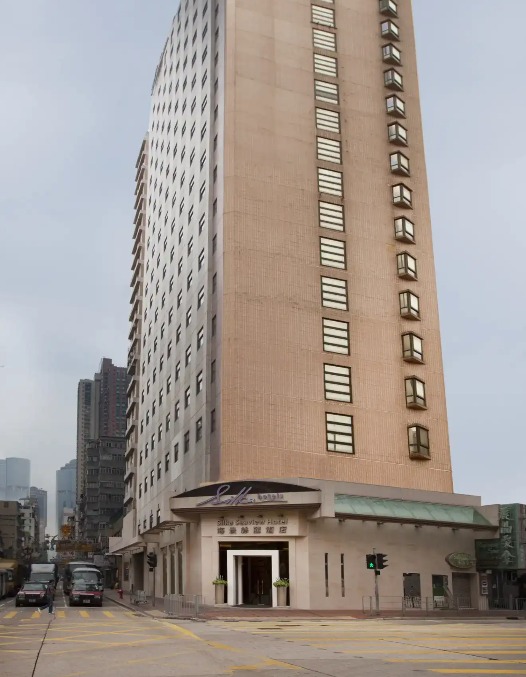 Low-angle view of Silka Sea View Hotel exterior