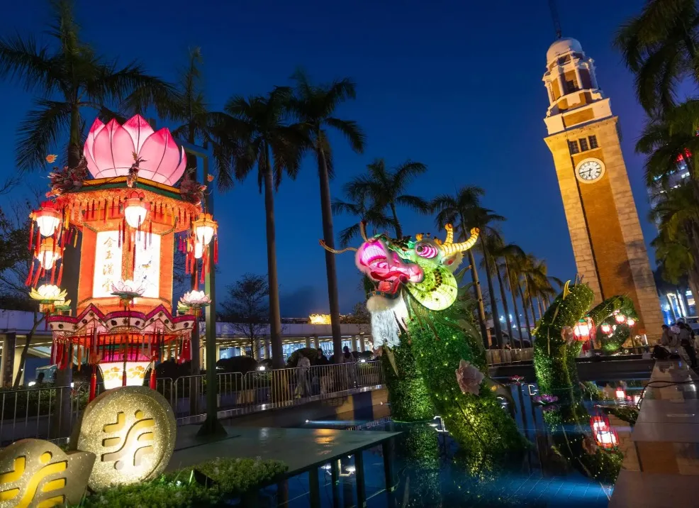 Lantern display at Hong Kong Lunar New Year carnival